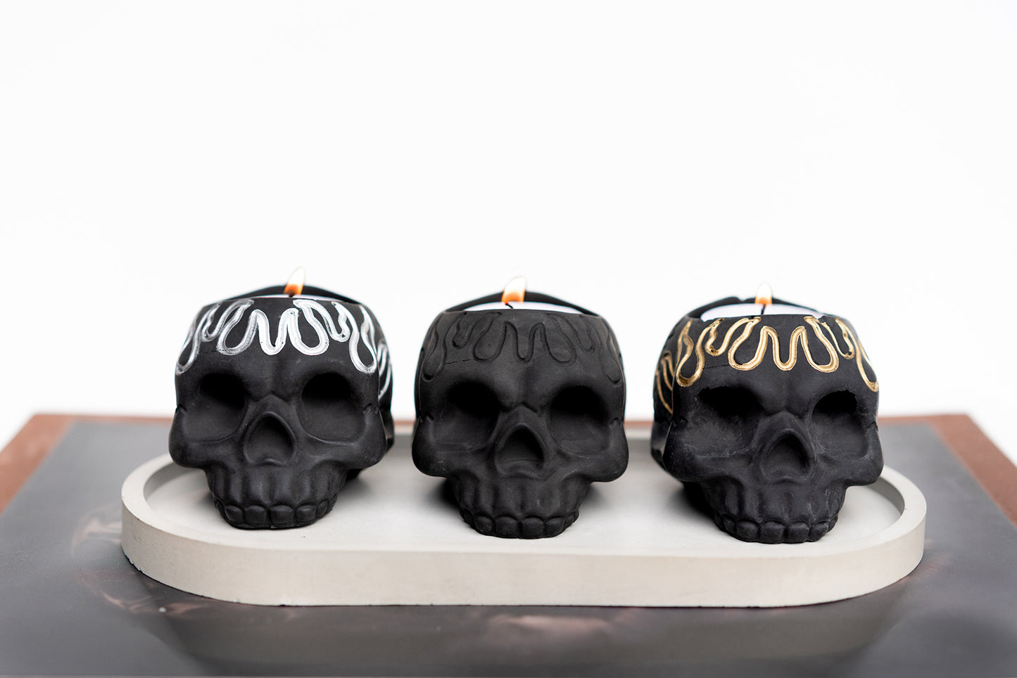 SKULL Candle Holders