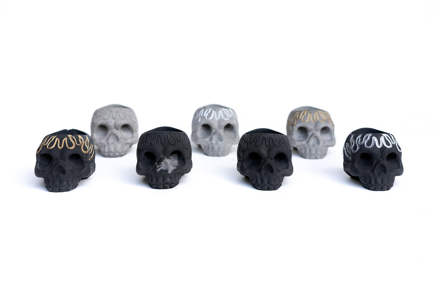 SKULL Candle Holders