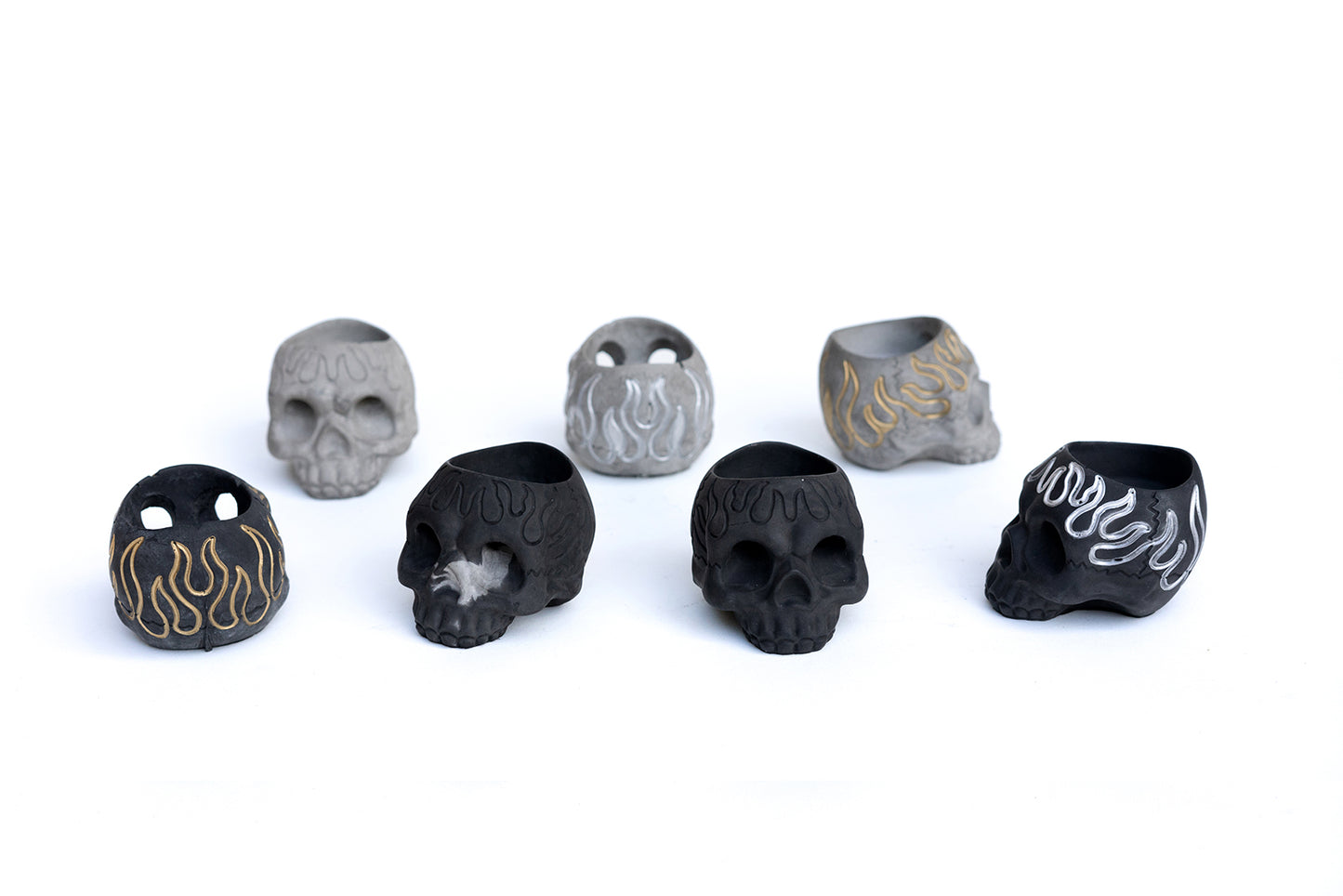 SKULL Candle Holders